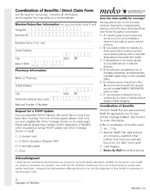 Coordination of Benefits Direct Claim Form