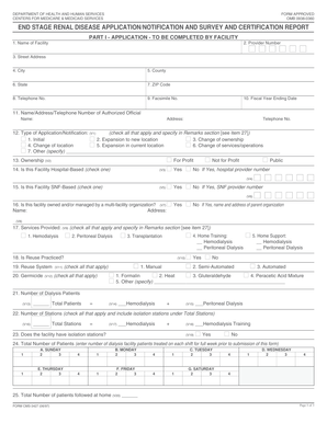 End Stage Renal Disease Application Form