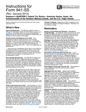 Form 941-SS Instructions
