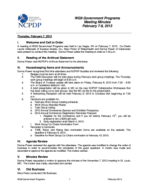 WG9 Government Programs Meeting Minutes February 7-8 ... - ncpdp