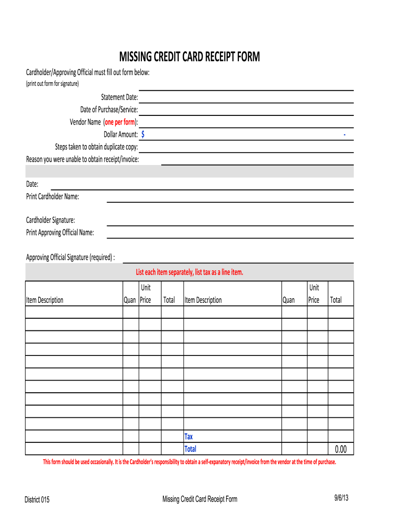 Credit Receipt Form - Fill Online, Printable, Fillable, Blank With Regard To Credit Card Receipt Template