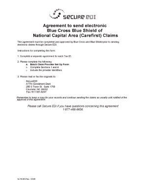 Emdeon Claims Provider Setup Form