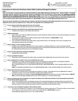Electronic Remittance Advice Authorization Agreement