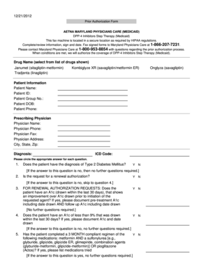 Aetna Maryland Physicians Care Prior Authorization Form