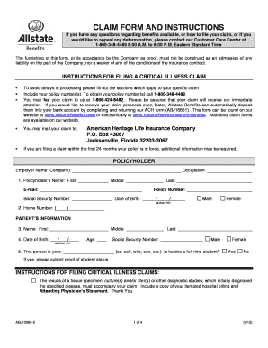 Critical Illness Claim Form