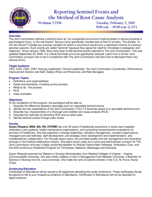 Reporting Sentinel Events and the Method of Root Cause Analysis - arkhospitals