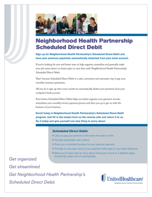 Scheduled Direct Debit Authorization Form