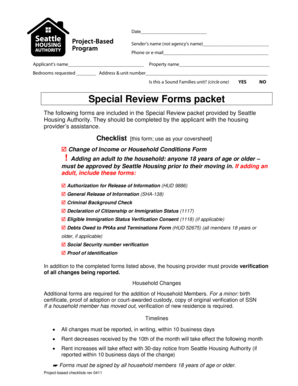 Seattle Housing Authority Change of Income or Household Conditions Form