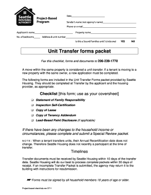 Unit transfer forms - Seattle Housing Authority - seattlehousing