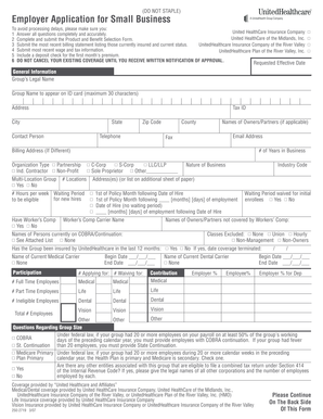 Employer Application for Small Business Health Insurance