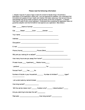 Pet Adoption Application