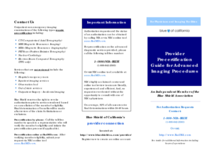Fillable Online Blue Shield of CA Precertification Guide - RadMD.com ...