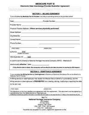Medicare Part B EDI Agreement