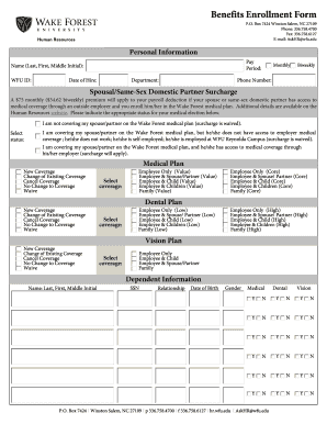 Benefits Enrollment Form