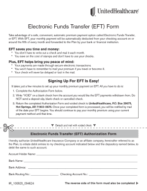 Electronic Funds Transfer Authorization Form