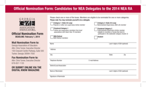 NEA Delegate Nomination Form