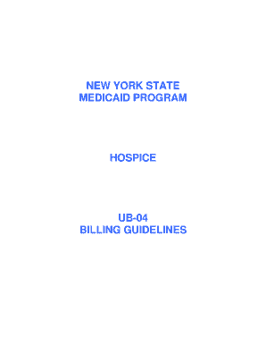 NEW YORK STATE MEDICAID PROGRAM HOSPICE UB ... - eMedNY