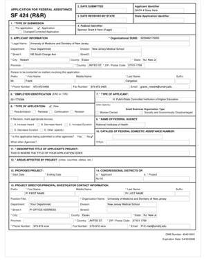 Federal Assistance Application Form SF 424