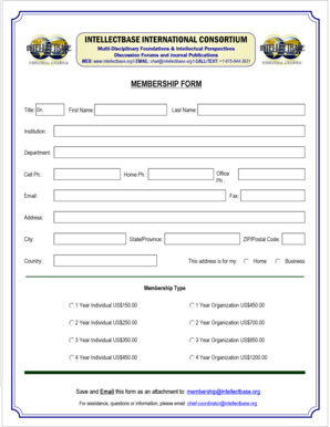 Membership Form - Intellectbase International Consortium - intellectbase