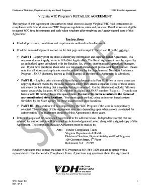 Virginia WIC Retailer Agreement