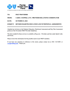 FHCP Referral for Diabetes Education or Nutritional Counseling