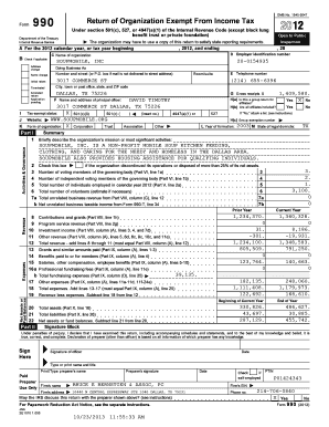 Form 990 Return of Organization Exempt From Income Tax