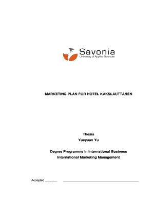 MARKETING PLAN FOR HOTEL KAKSLAUTTANEN Thesis - Theseus