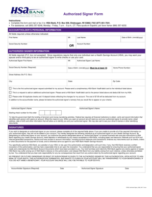 Authorized Signer Form