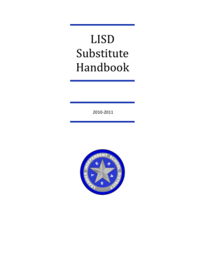 LISD Substitute Handbook - Leander Independent School District - leanderisd