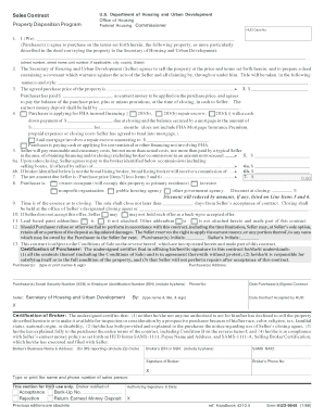 HUD-9548 Sales Contract