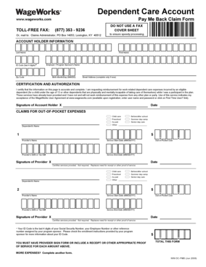 WageWorks Dependent Care Reimbursement Form