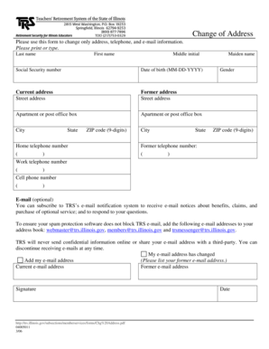 Change of Address Form