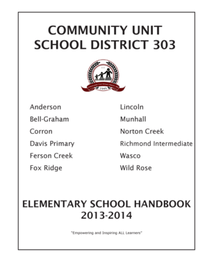 Community Unit School District 303 Elementary Handbook