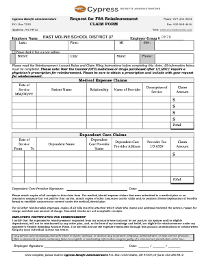 FSA Reimbursement Claim Form