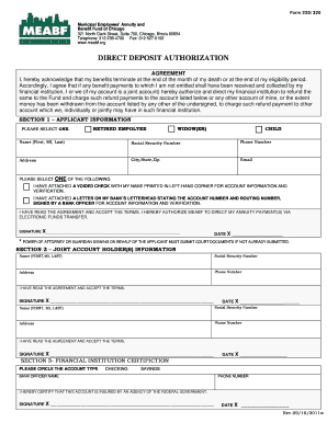 Direct Deposit Authorization Form