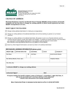 MEABF Change of Address Form