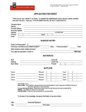 Application for Credit