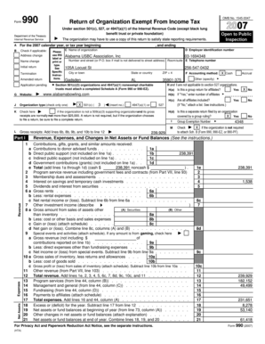 Form 990 Return of Organization Exempt From Income Tax
