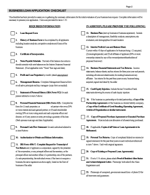 Business Loan Application Checklist