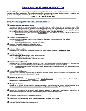 Small Business Loan Application Checklist