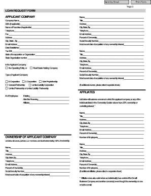 Loan Request Form