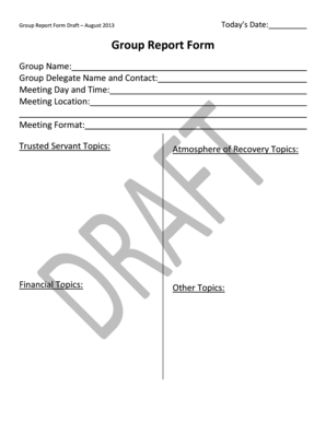 Group Report Form Draft