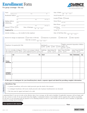Group Life Insurance Enrollment Form
