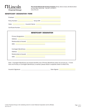 Beneficiary Designation Form