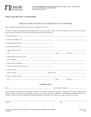Wellness Benefit Claim Form