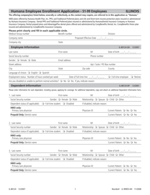 Humana Employee Enrollment Application