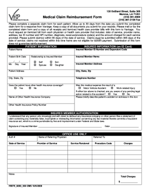 Medical Claim Reimbursement Form