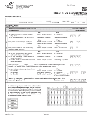 Banner Life Insurance Interview Request Form