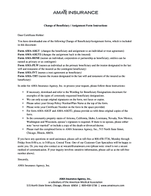 Change of Beneficiary Form