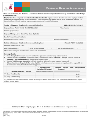 The Hartford Personal Health Application